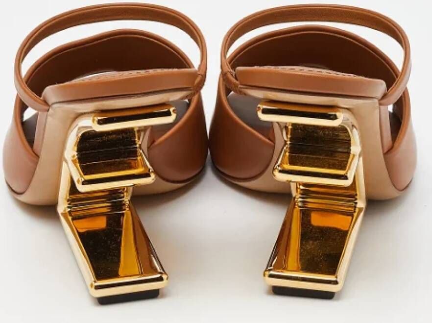 Fendi Vintage Pre-owned Leather mules Brown Dames