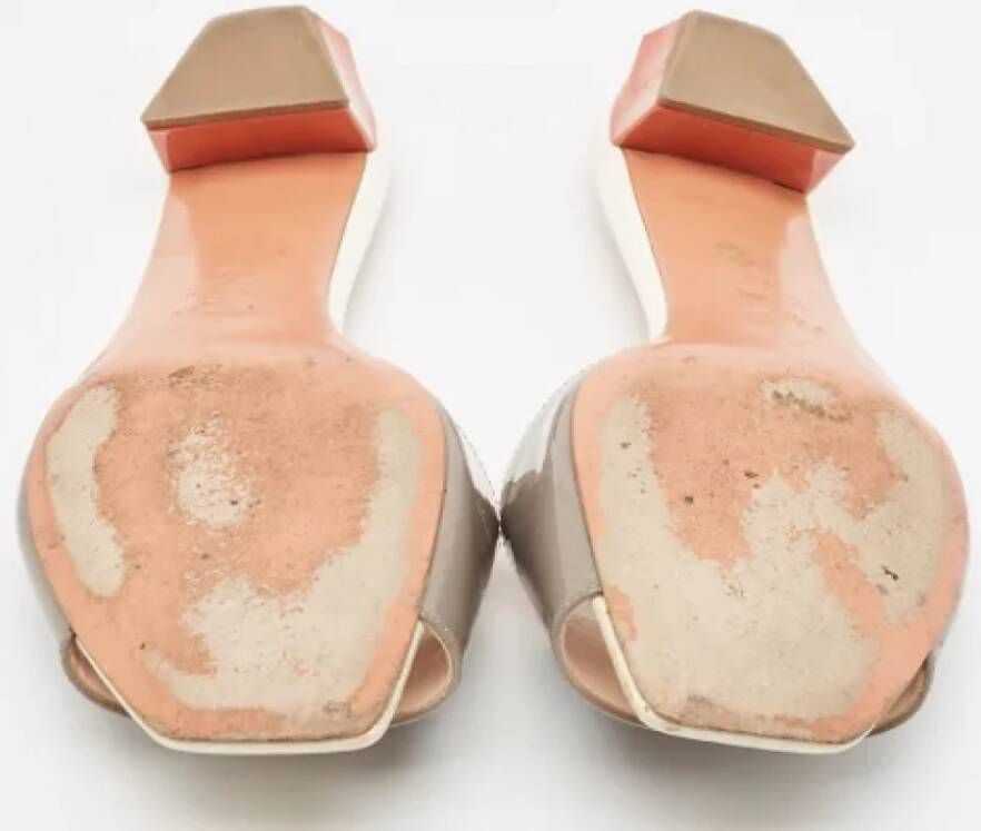 Fendi Vintage Pre-owned Leather mules Gray Dames