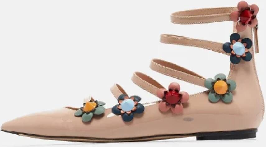 Fendi Vintage Pre-owned Leather sandals Beige Dames