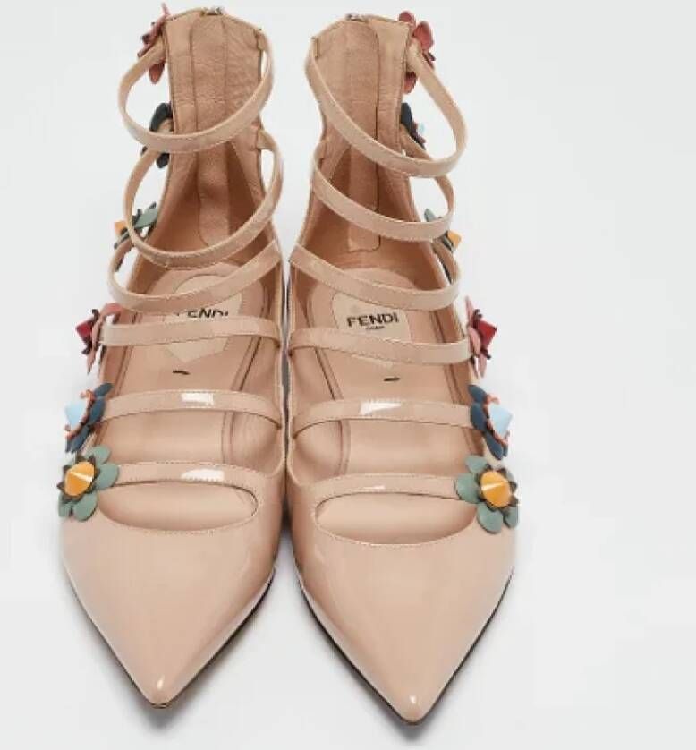 Fendi Vintage Pre-owned Leather sandals Beige Dames