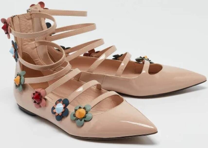 Fendi Vintage Pre-owned Leather sandals Beige Dames