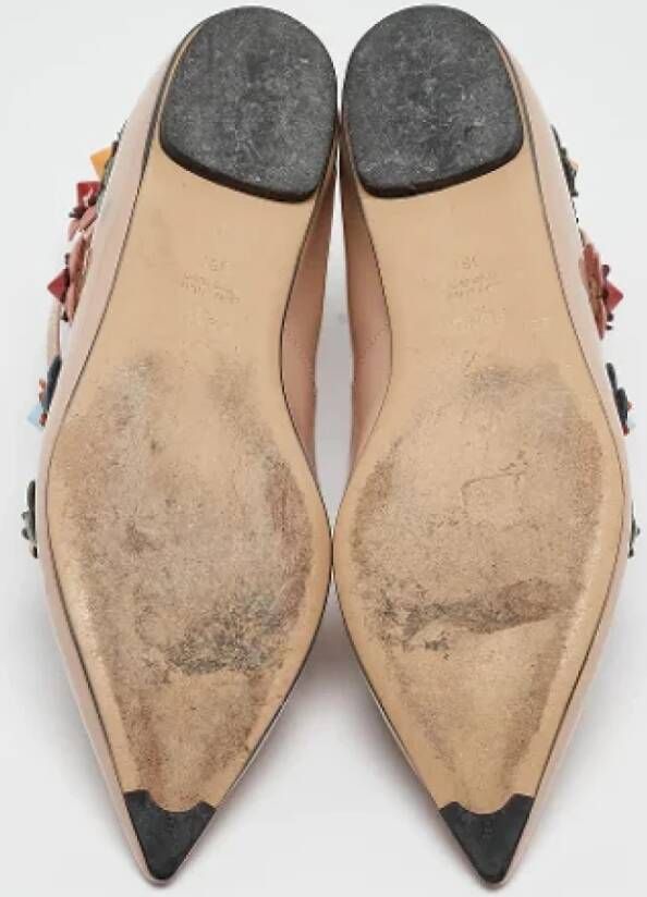 Fendi Vintage Pre-owned Leather sandals Beige Dames