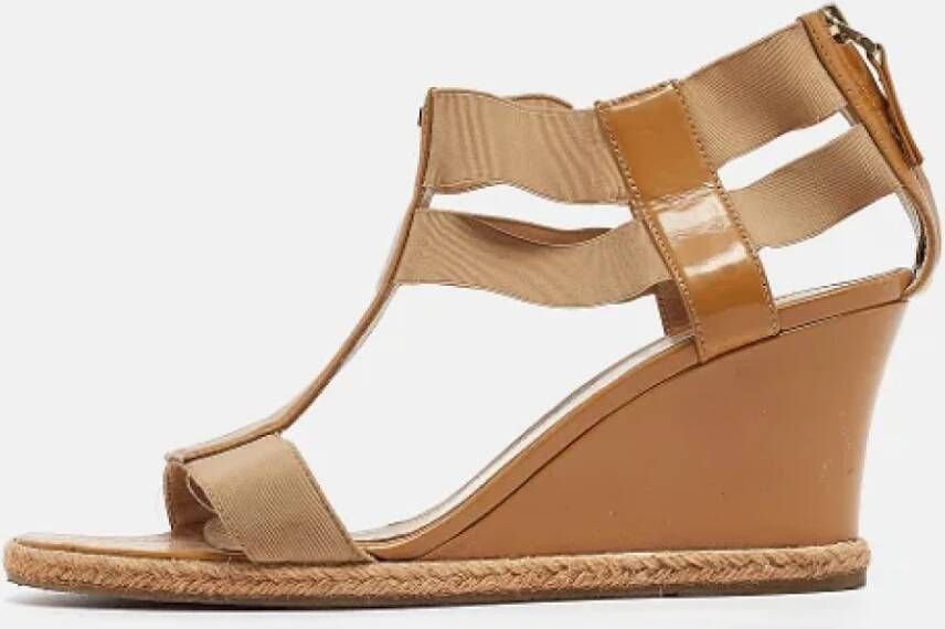 Fendi Vintage Pre-owned Leather sandals Beige Dames