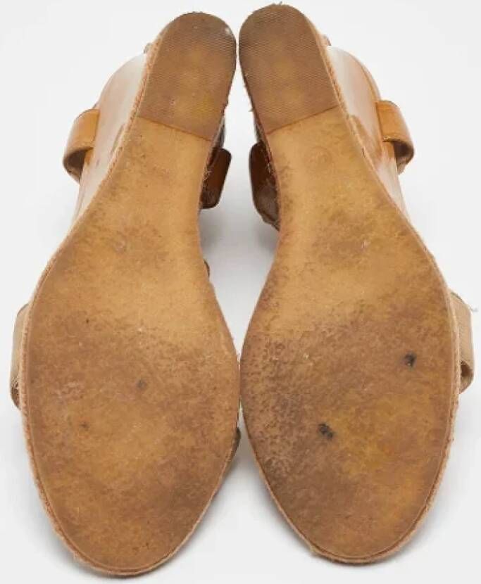 Fendi Vintage Pre-owned Leather sandals Beige Dames