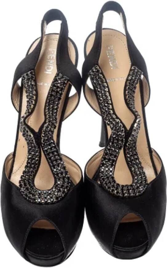 Fendi Vintage Pre-owned Leather sandals Black Dames