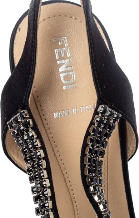 Fendi Vintage Pre-owned Leather sandals Black Dames