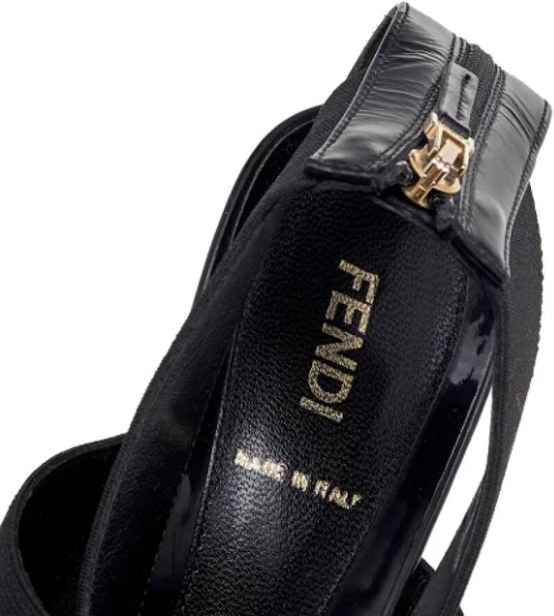 Fendi Vintage Pre-owned Leather sandals Black Dames