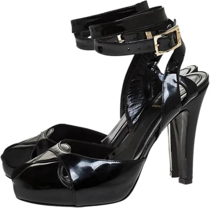 Fendi Vintage Pre-owned Leather sandals Black Dames