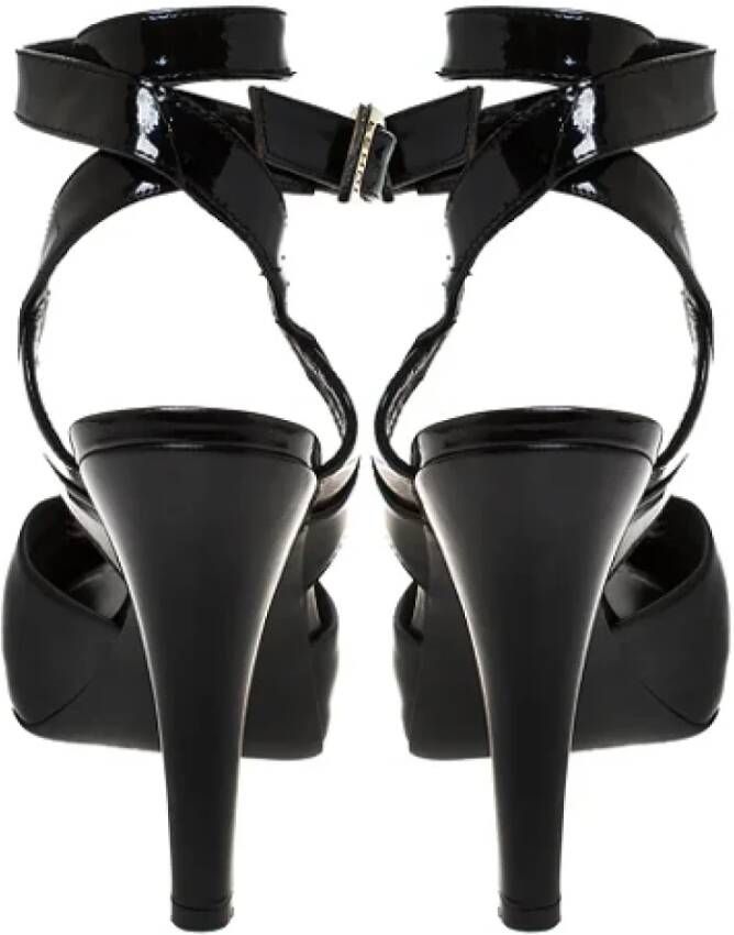 Fendi Vintage Pre-owned Leather sandals Black Dames