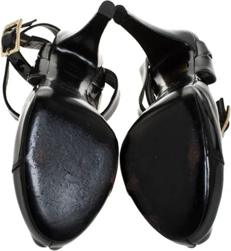 Fendi Vintage Pre-owned Leather sandals Black Dames