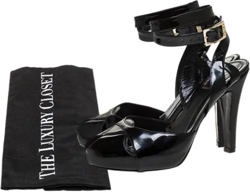 Fendi Vintage Pre-owned Leather sandals Black Dames
