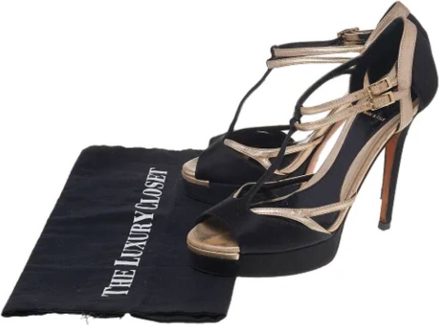 Fendi Vintage Pre-owned Leather sandals Black Dames