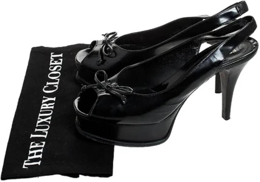 Fendi Vintage Pre-owned Leather sandals Black Dames