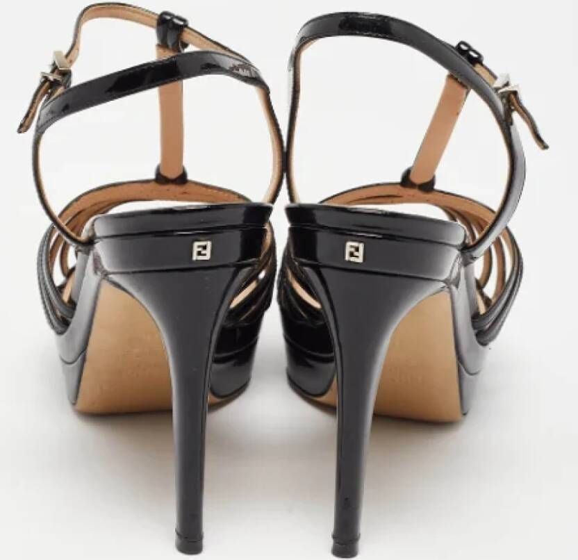 Fendi Vintage Pre-owned Leather sandals Black Dames