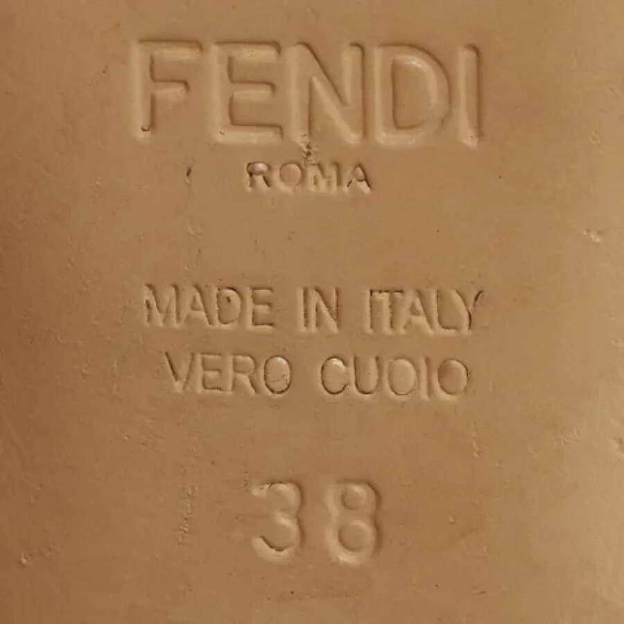 Fendi Vintage Pre-owned Leather sandals Black Dames