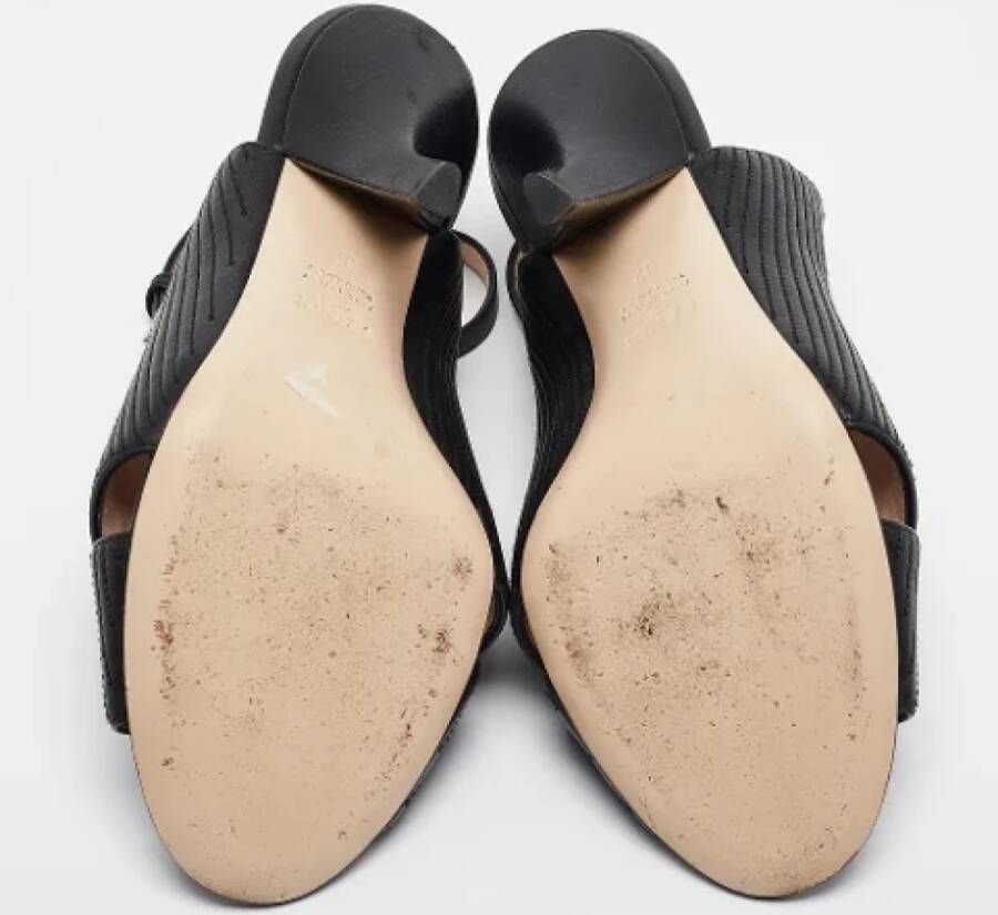 Fendi Vintage Pre-owned Leather sandals Black Dames