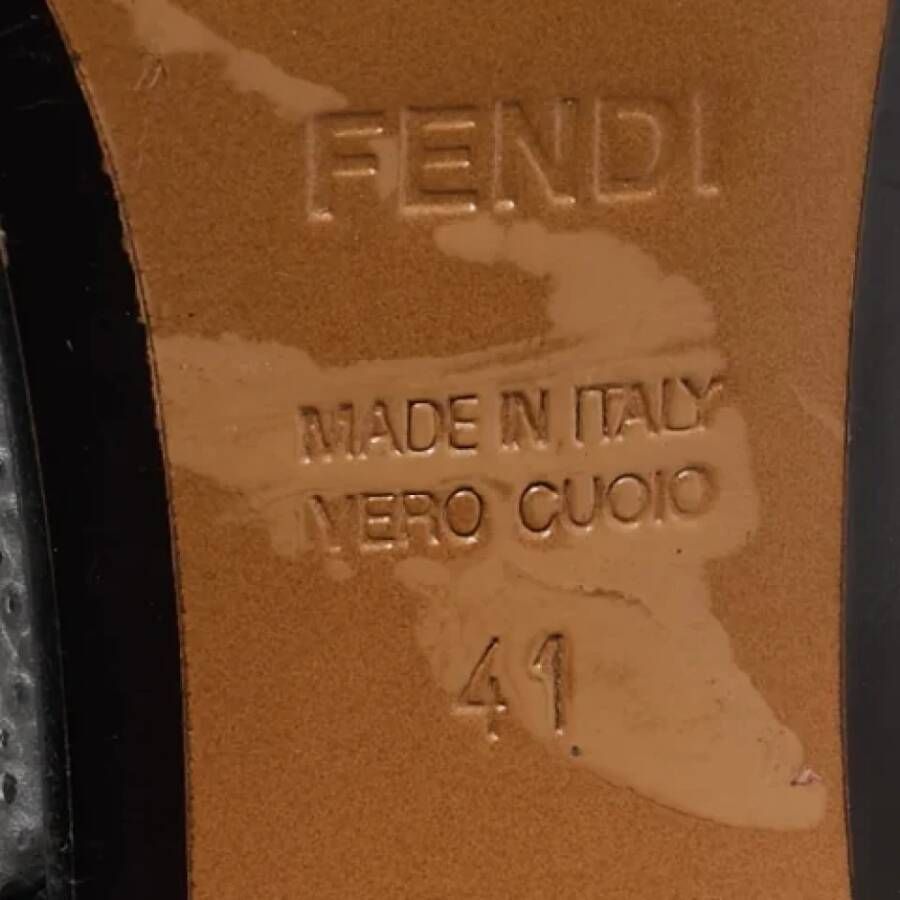 Fendi Vintage Pre-owned Leather sandals Black Dames