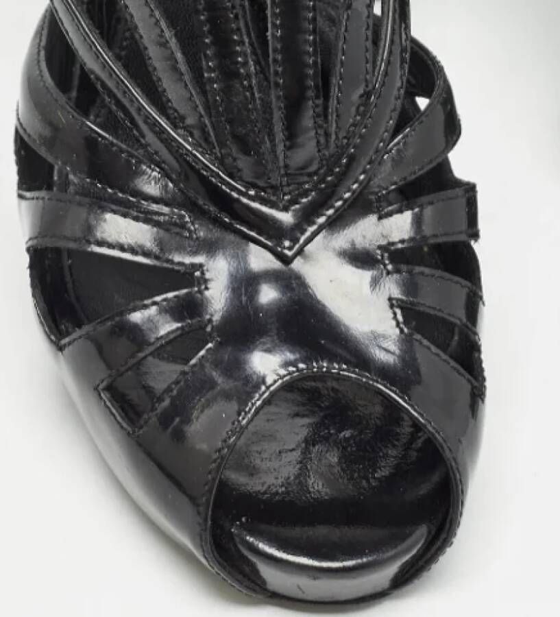 Fendi Vintage Pre-owned Leather sandals Black Dames