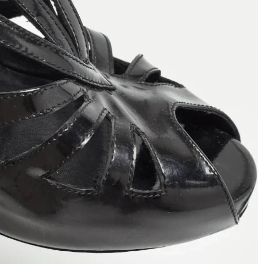 Fendi Vintage Pre-owned Leather sandals Black Dames
