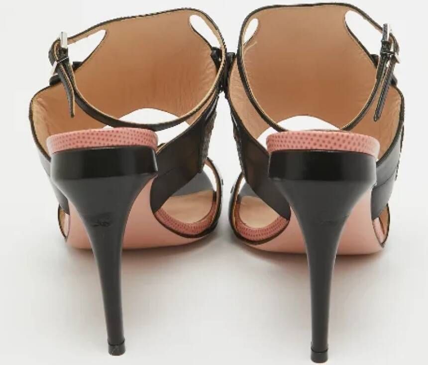 Fendi Vintage Pre-owned Leather sandals Black Dames