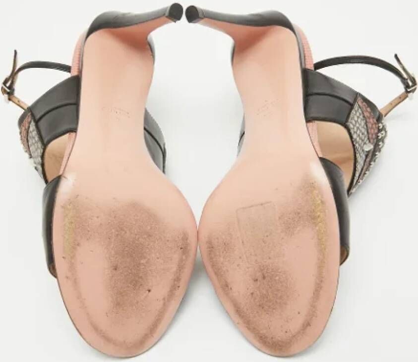 Fendi Vintage Pre-owned Leather sandals Black Dames