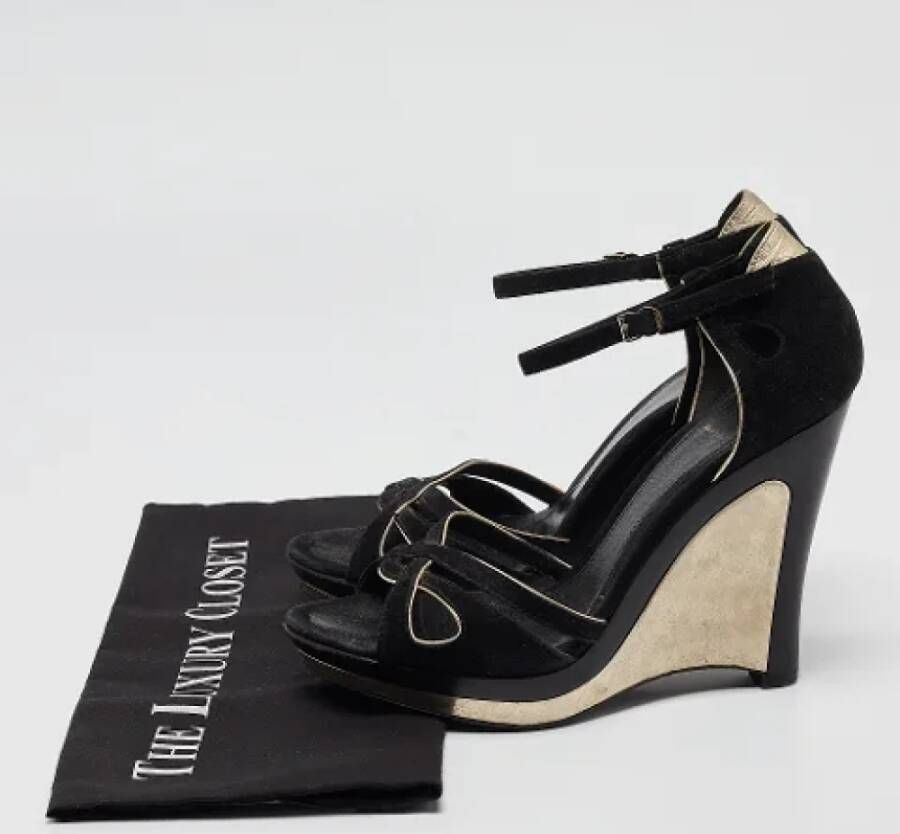 Fendi Vintage Pre-owned Leather sandals Black Dames