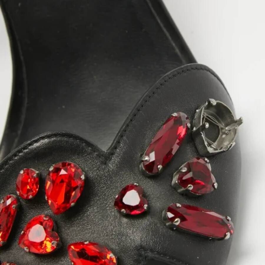 Fendi Vintage Pre-owned Leather sandals Black Dames