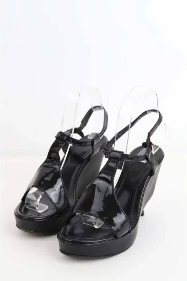 Fendi Vintage Pre-owned Leather sandals Black Dames