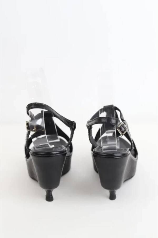 Fendi Vintage Pre-owned Leather sandals Black Dames