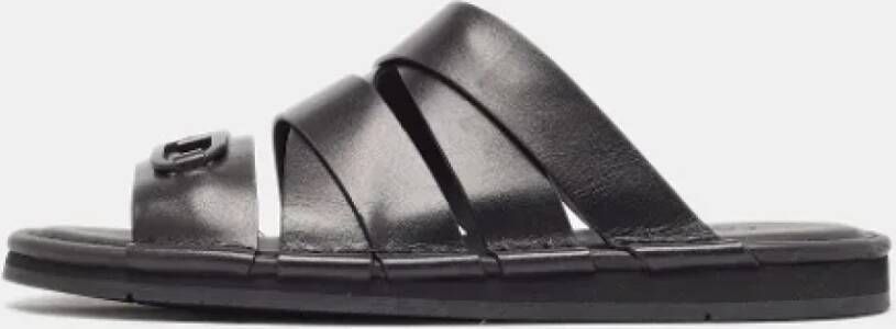 Fendi Vintage Pre-owned Leather sandals Black Heren