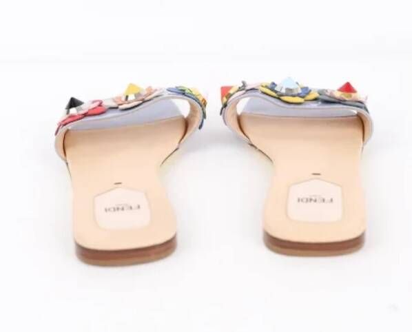 Fendi Vintage Pre-owned Leather sandals Blue Dames