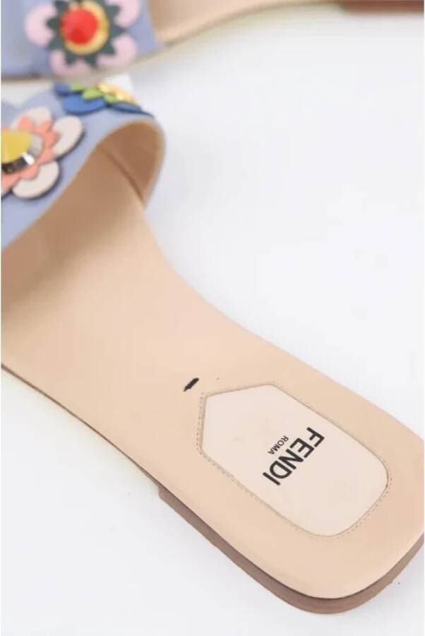 Fendi Vintage Pre-owned Leather sandals Blue Dames