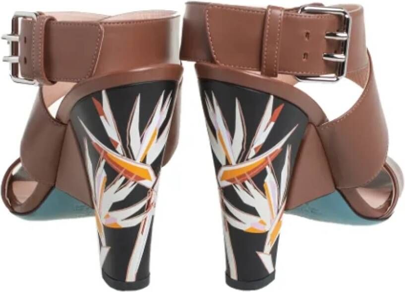 Fendi Vintage Pre-owned Leather sandals Brown Dames