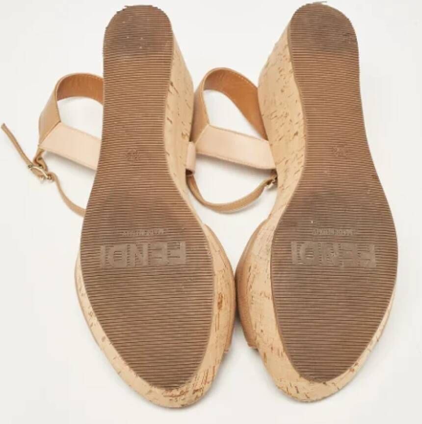 Fendi Vintage Pre-owned Leather sandals Brown Dames