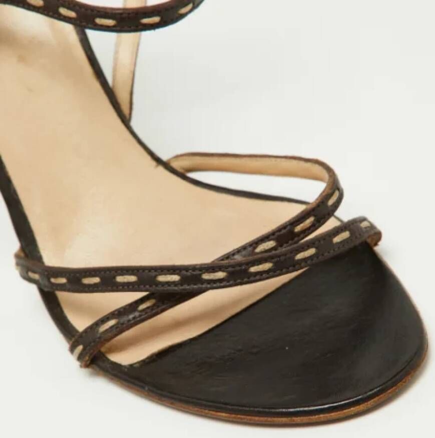 Fendi Vintage Pre-owned Leather sandals Brown Dames