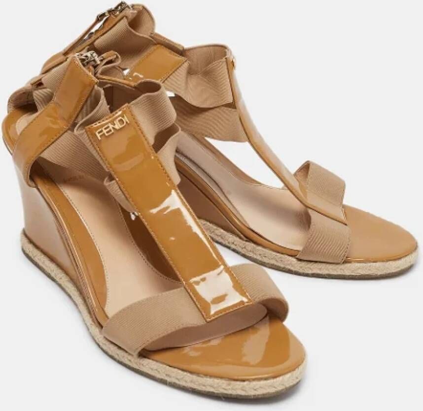 Fendi Vintage Pre-owned Leather sandals Brown Dames