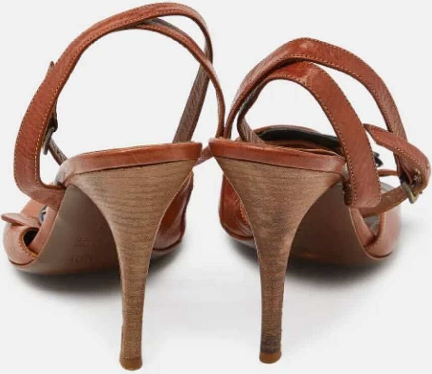Fendi Vintage Pre-owned Leather sandals Brown Dames