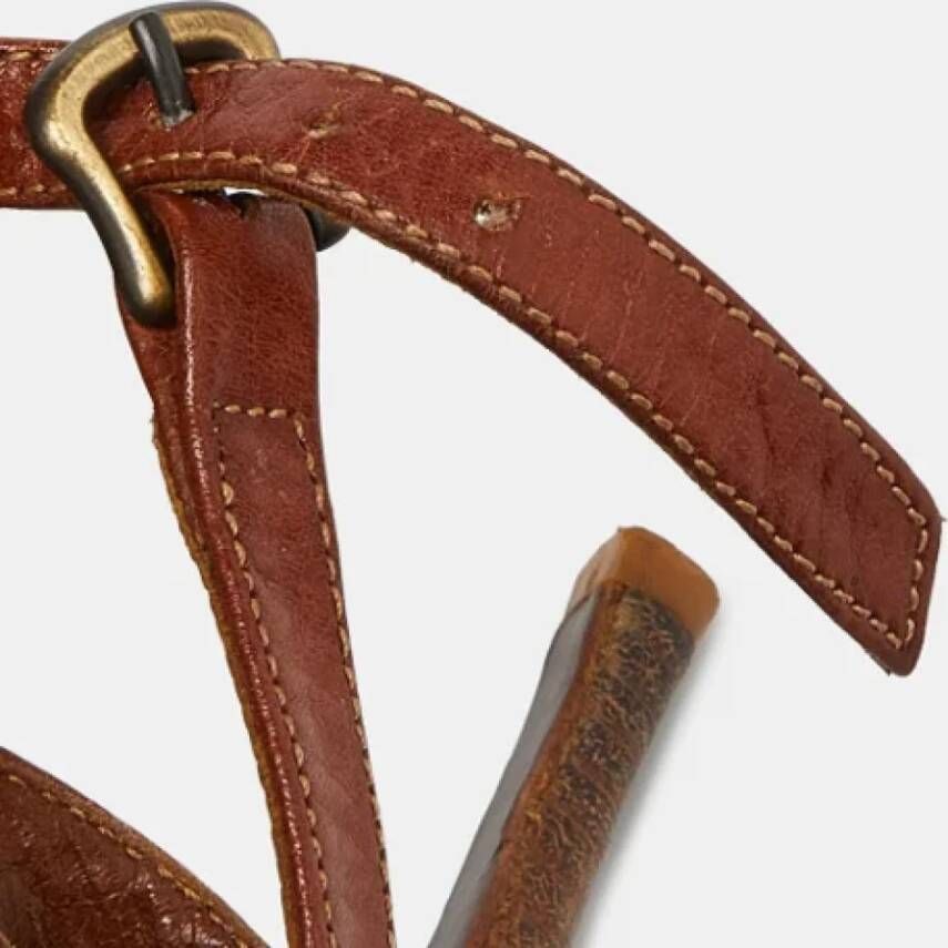 Fendi Vintage Pre-owned Leather sandals Brown Dames