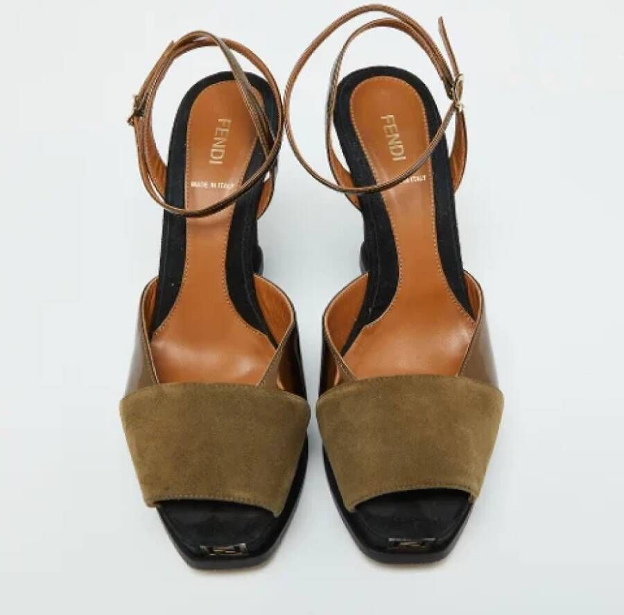 Fendi Vintage Pre-owned Leather sandals Brown Dames