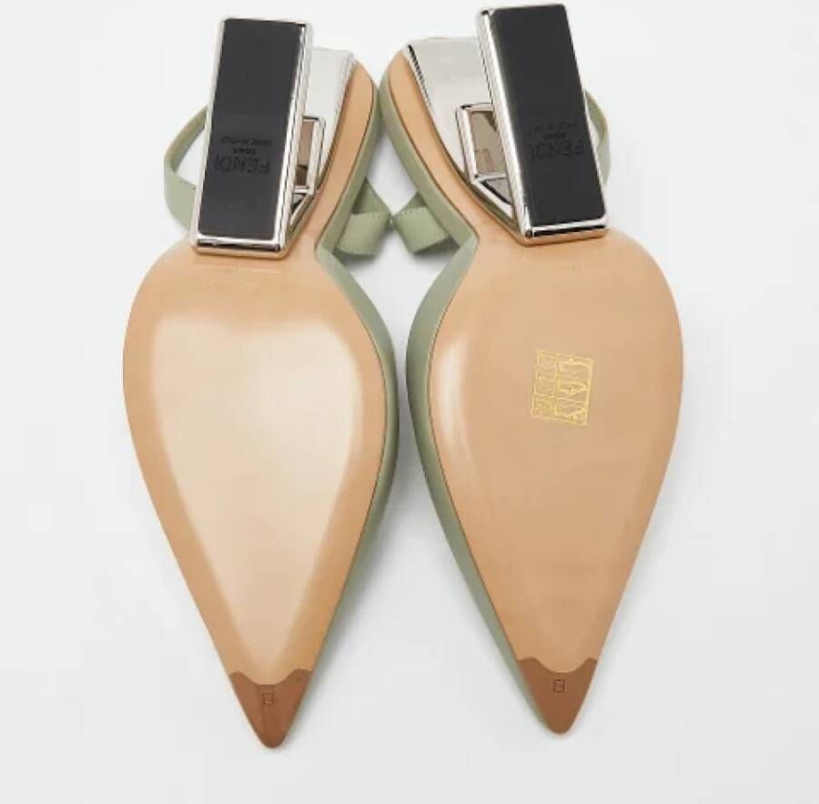 Fendi Vintage Pre-owned Leather sandals Green Dames