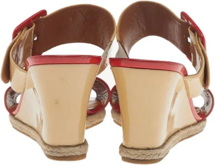 Fendi Vintage Pre-owned Leather sandals Orange Dames