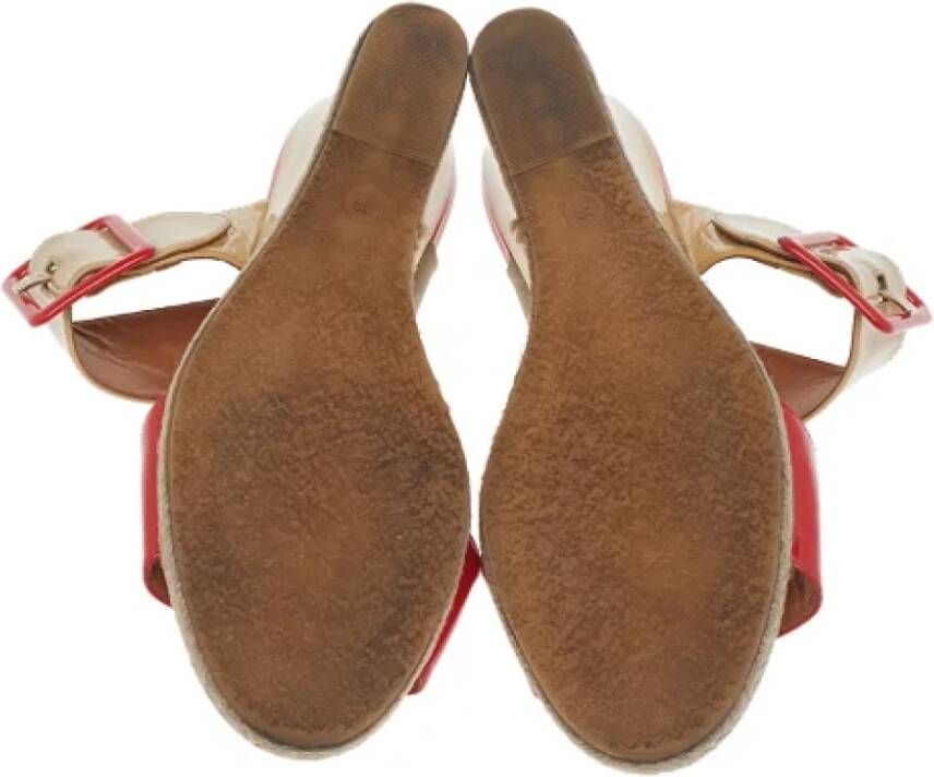 Fendi Vintage Pre-owned Leather sandals Orange Dames