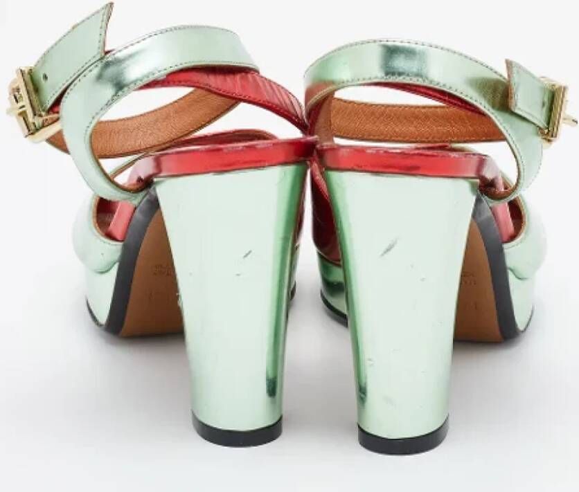 Fendi Vintage Pre-owned Leather sandals Red Dames