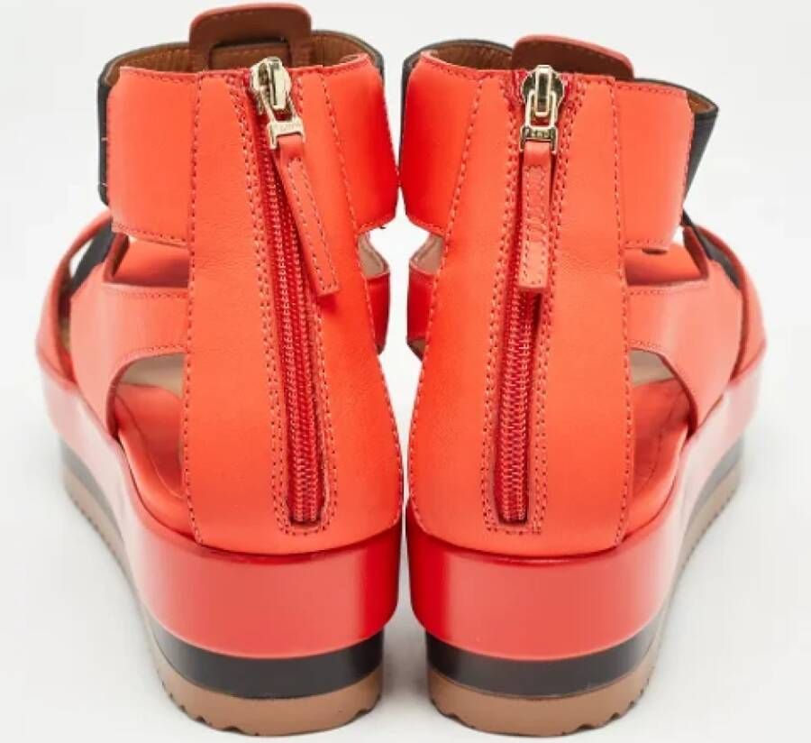 Fendi Vintage Pre-owned Leather sandals Red Dames