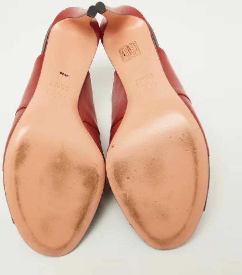 Fendi Vintage Pre-owned Leather sandals Red Dames