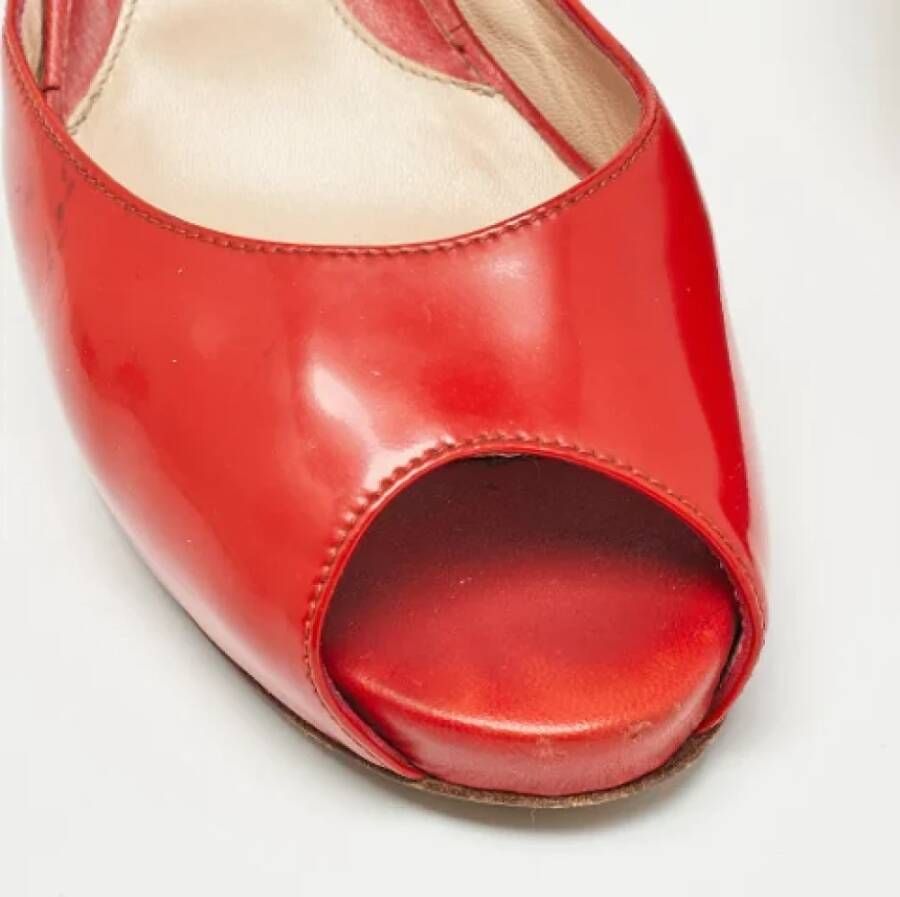 Fendi Vintage Pre-owned Leather sandals Red Dames