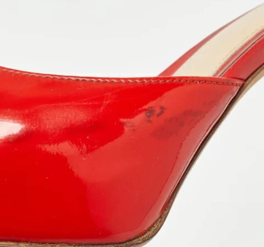 Fendi Vintage Pre-owned Leather sandals Red Dames