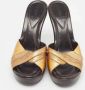Fendi Vintage Pre-owned Leather sandals Yellow Dames - Thumbnail 3