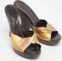 Fendi Vintage Pre-owned Leather sandals Yellow Dames - Thumbnail 4