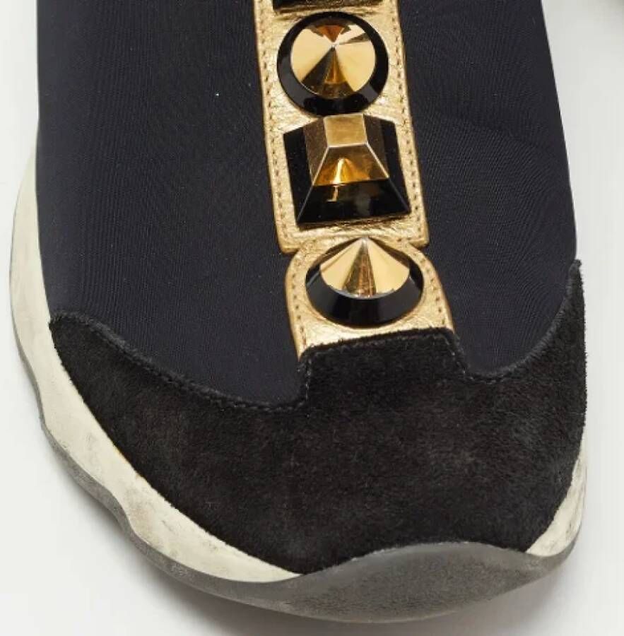 Fendi Vintage Pre-owned Leather sneakers Black Dames